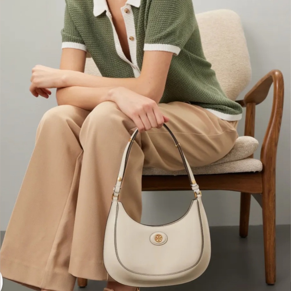 Tory Burch Cream Hobo Bag